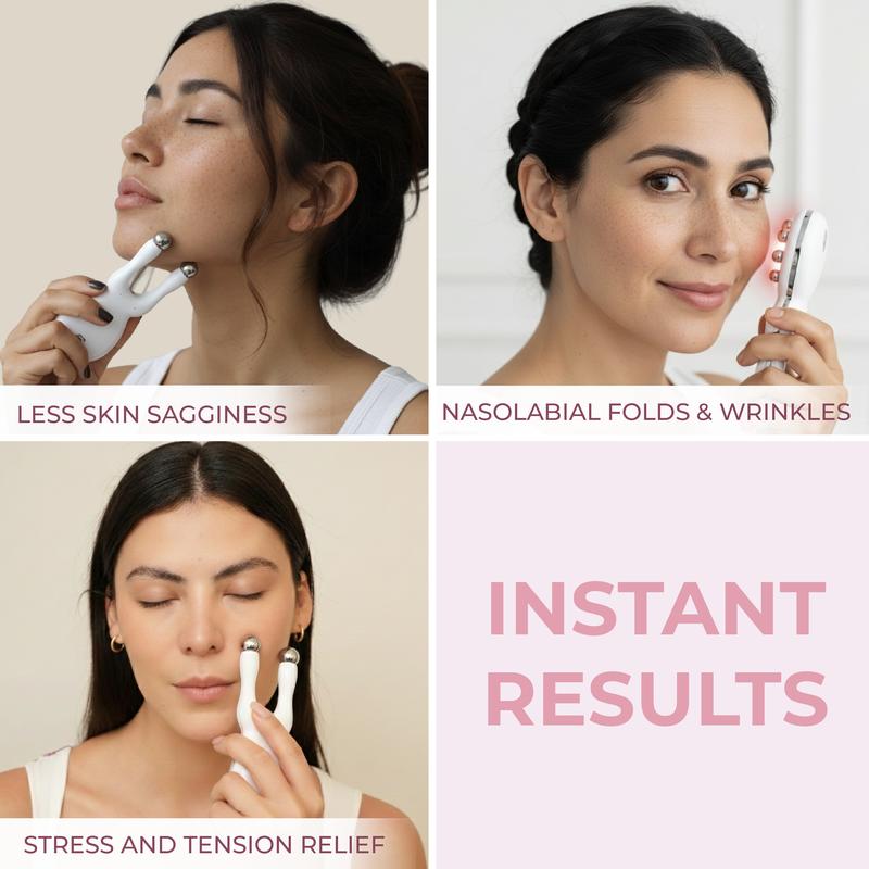 RIKI Sculptress Mini Facial Massage Tool + Red Light