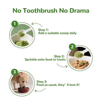 Nuvori Dental Health Powder for Dogs - Chicken Flavor